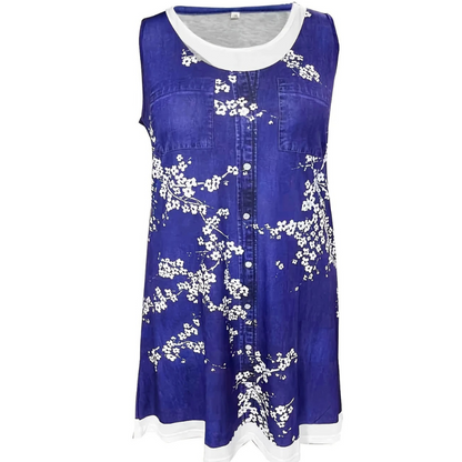 Violetta™ - Kjole med denimtrykk
