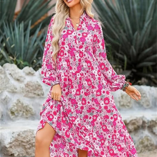 Brigitte™ - Kjole med blomstertrykk