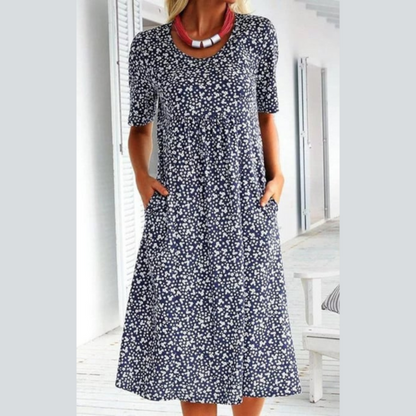 Hege™- Blomstret midikjole