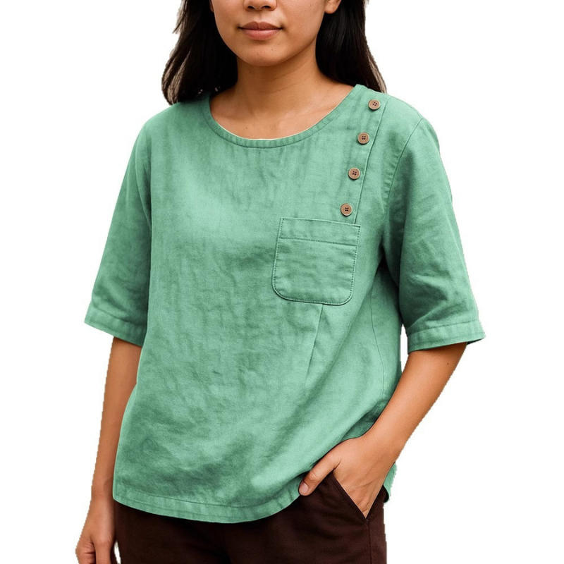 Pauline™ - Casual skjorte med sidelomme