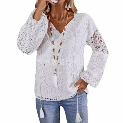 Elinor™ - Pustende blondebluse