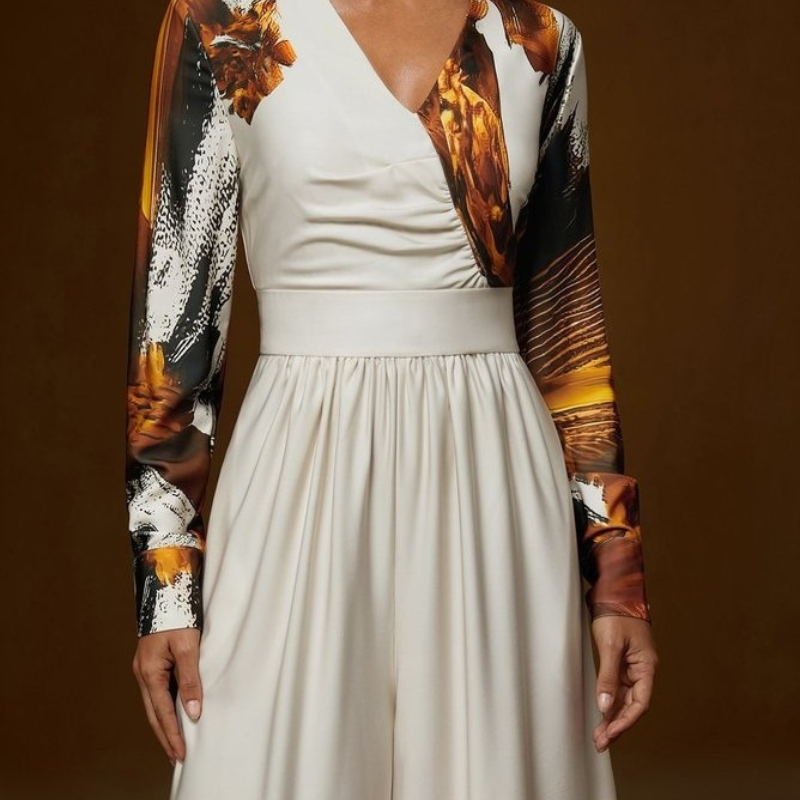 Charlot™ - Blomstret jumpsuit med V-hals