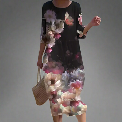 Natalia™ - Luftig kjole med blomster