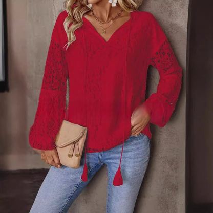 Elinor™ - Pustende blondebluse