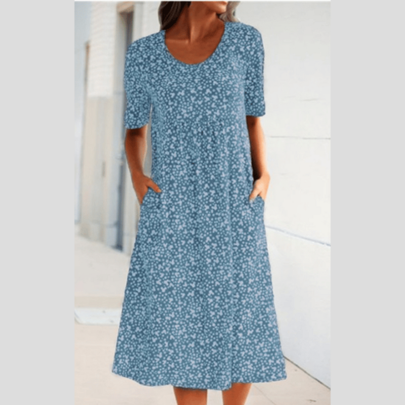 Hege™- Blomstret midikjole