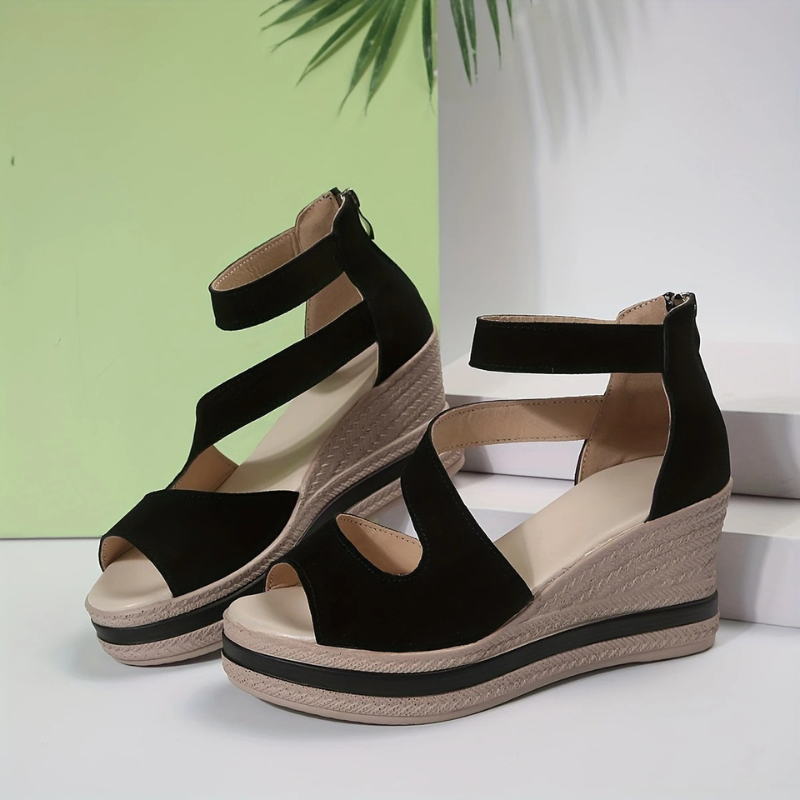 Emma™ - Elegante sandaler med glidelås