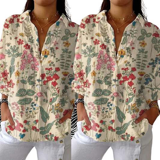 Nadine™ - Vintage blomsterskjorte