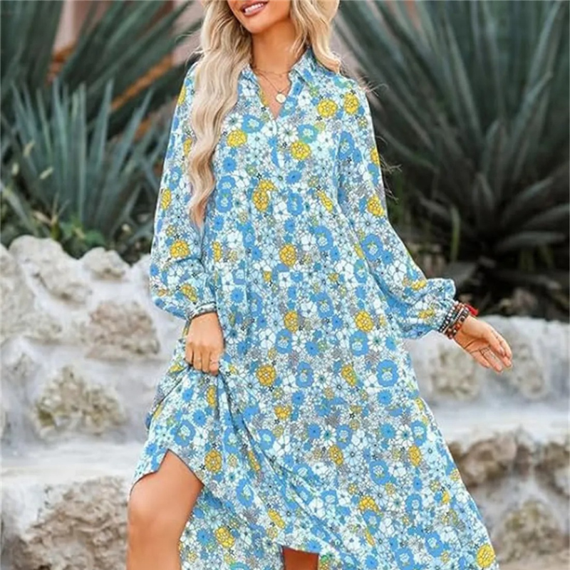 Brigitte™ - Kjole med blomstertrykk
