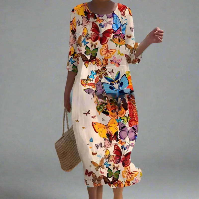 Natalia™ - Luftig kjole med blomster