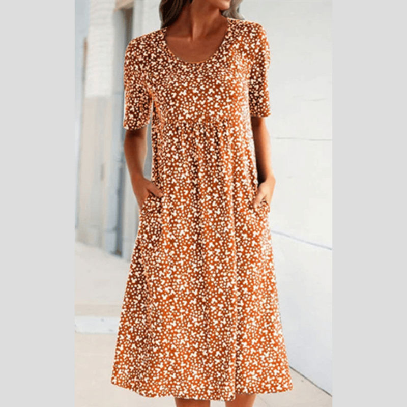Hege™- Blomstret midikjole
