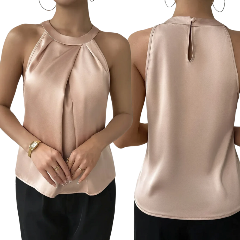 Karolina™ - Elegant Ermeløs Bluse