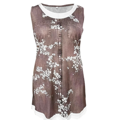 Violetta™ - Kjole med denimtrykk