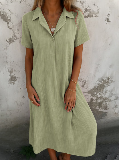 Helene™ - Vintage V-hals Sommerkjole