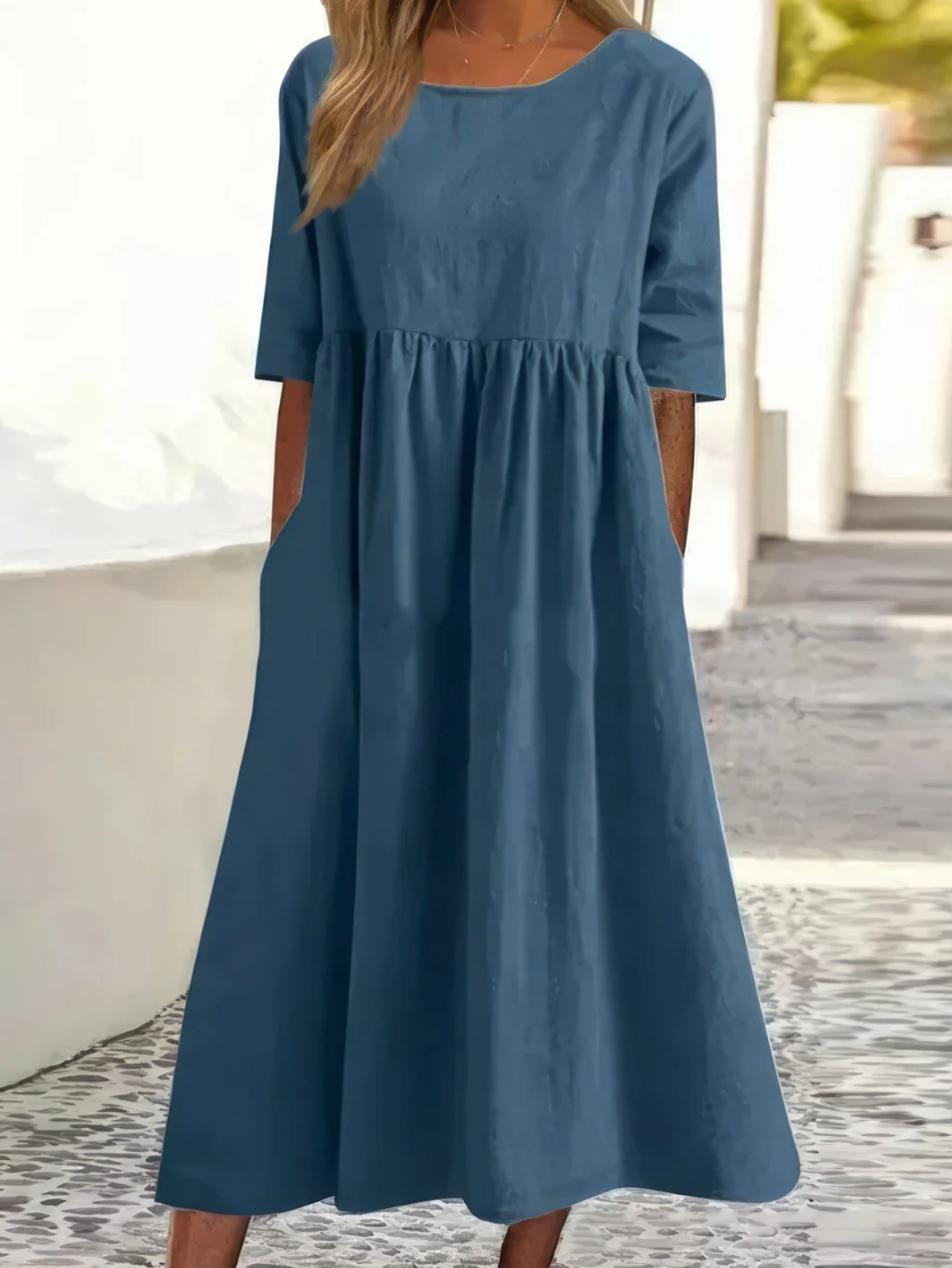 Amalia™- Kjole Med Rund Hals