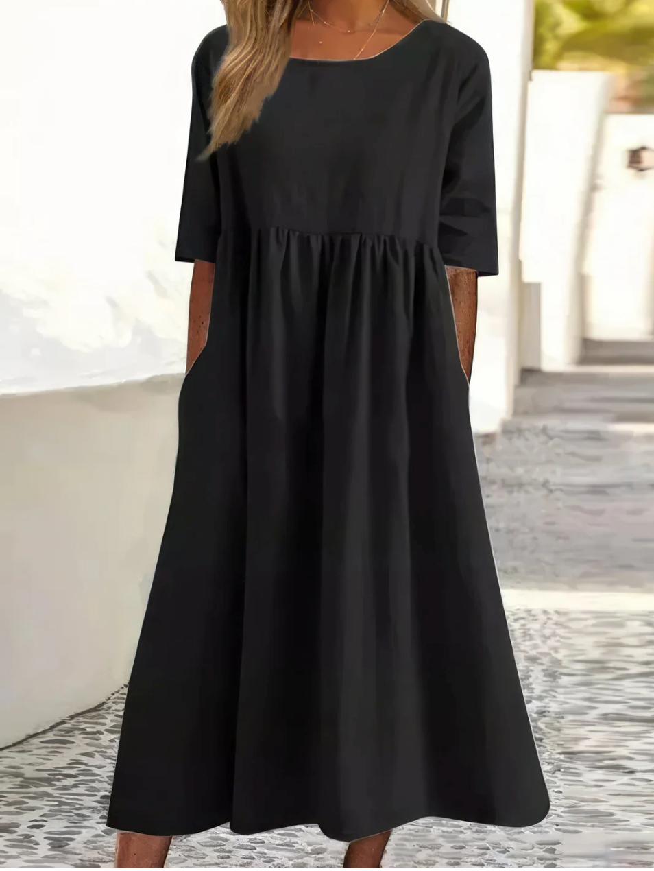 Amalia™- Kjole Med Rund Hals