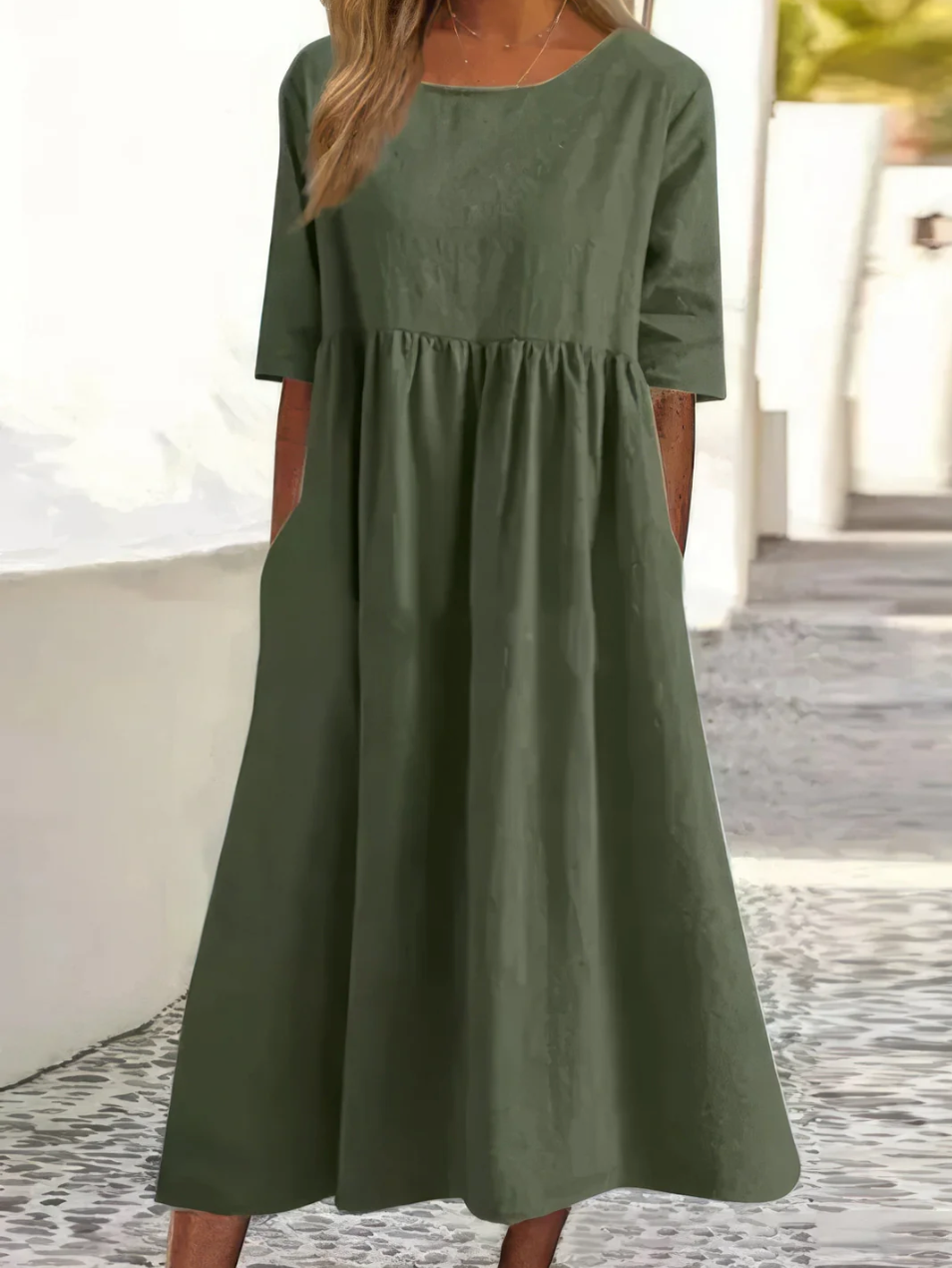 Amalia™- Kjole Med Rund Hals