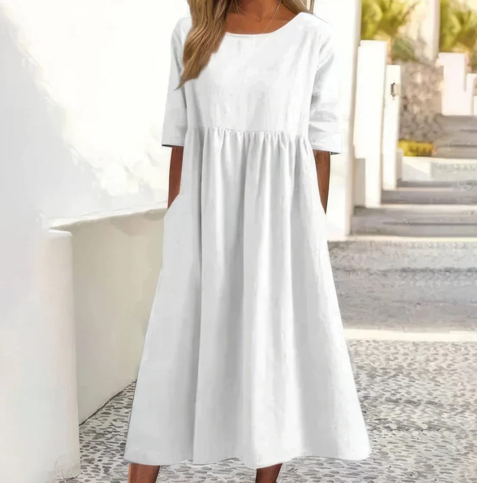 Amalia™- Kjole Med Rund Hals