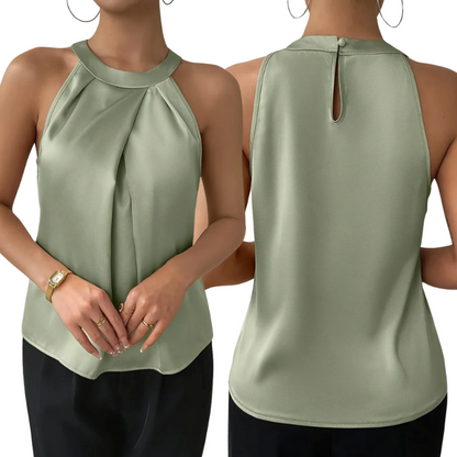 Karolina™ - Elegant Ermeløs Bluse