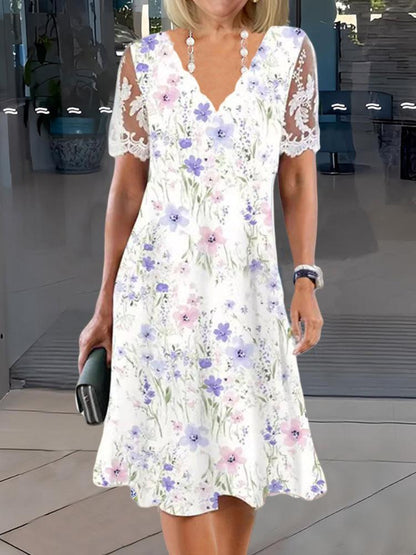 Laila™ - Lekende Blomstrete Minikjole
